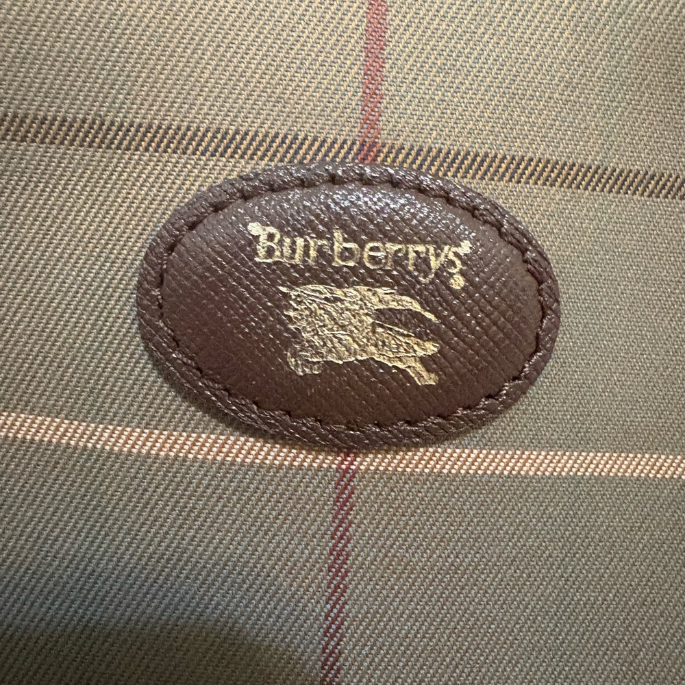 Vintage Burberrys Brown Plaid Wristlet Clutch/Cosmetic Bag - Picture 3 of 17
